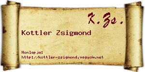 Kottler Zsigmond névjegykártya